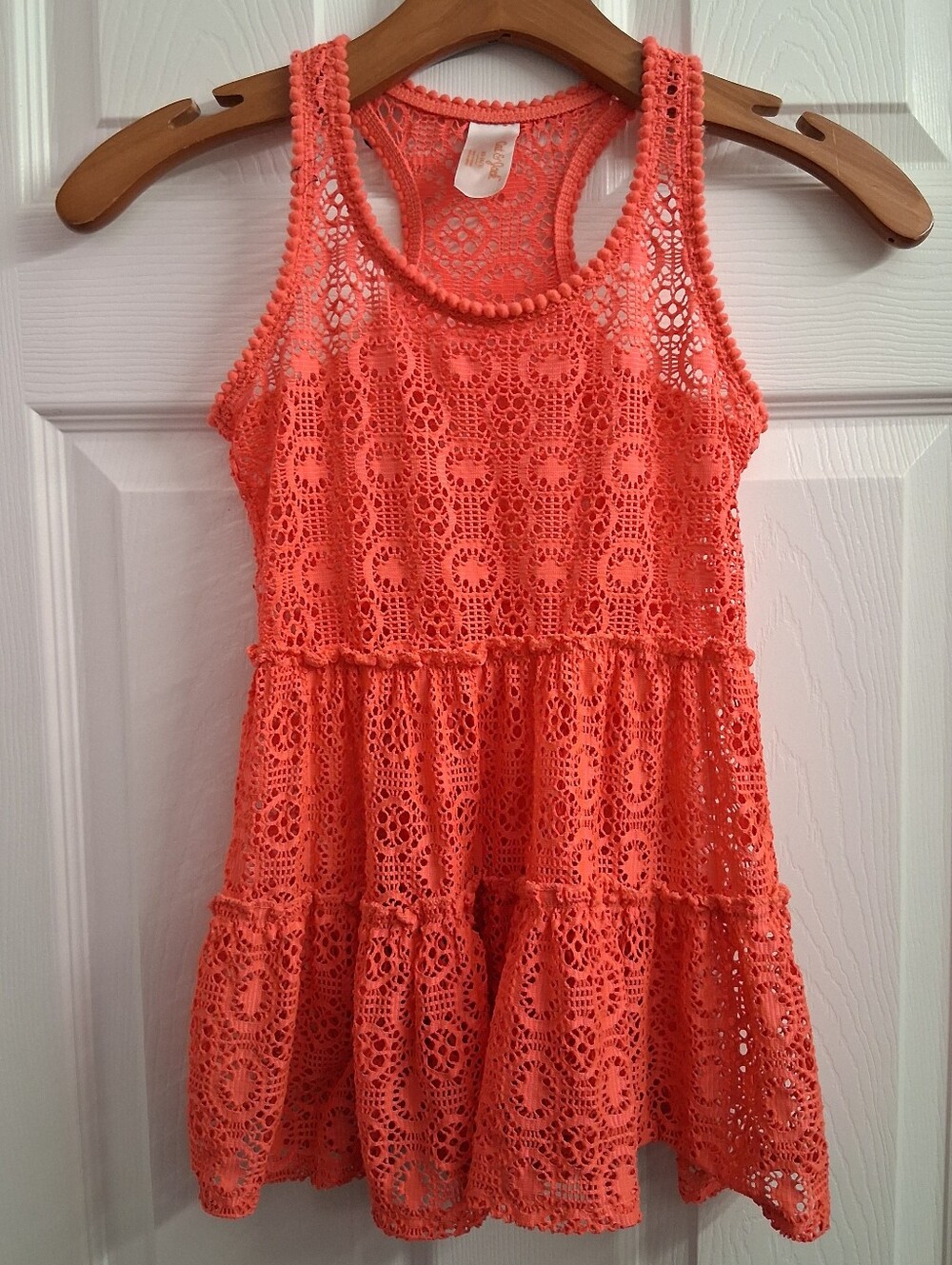 Sheer Cat & Jack Coral Red Layering Tunic XS